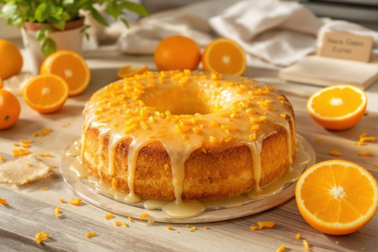 Un gâteau à l’orange moelleux qui embaume la cuisine et rappelle les douceurs de grand-mère, simples et inoubliables.jpg