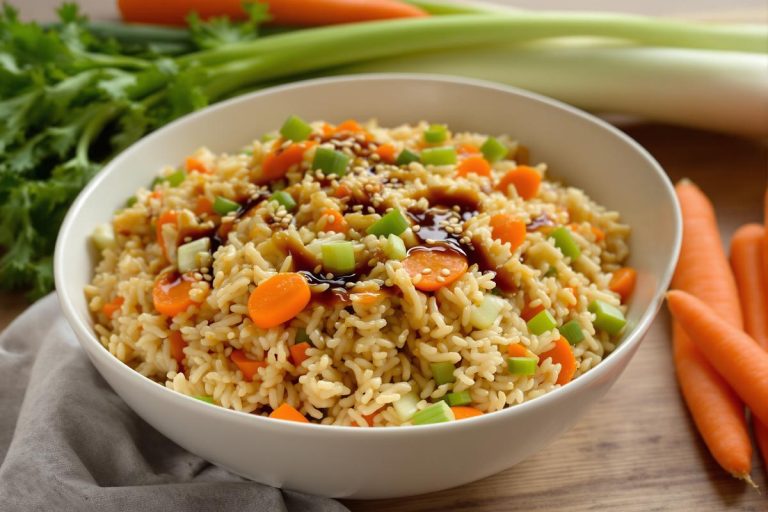 Je prépare ce riz sauté aux carottes et au poireau à la sauce soja dès que je veux un dîner healthy express.jpg