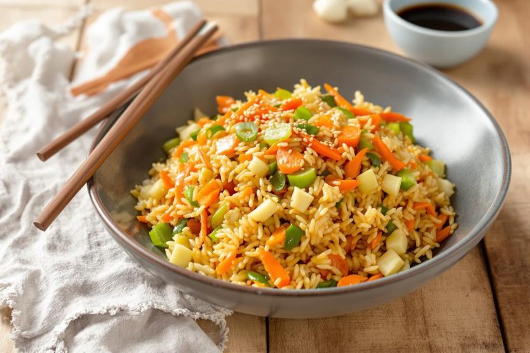 Je prépare ce riz sauté aux carottes et au poireau à la sauce soja dès que je veux un dîner healthy express.jpg