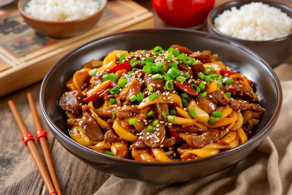 Petits morceaux ultra tendres, parfum sucré-salé : le bœuf aux oignons express qui fait voyager la table du Nouvel An chinois.jpg