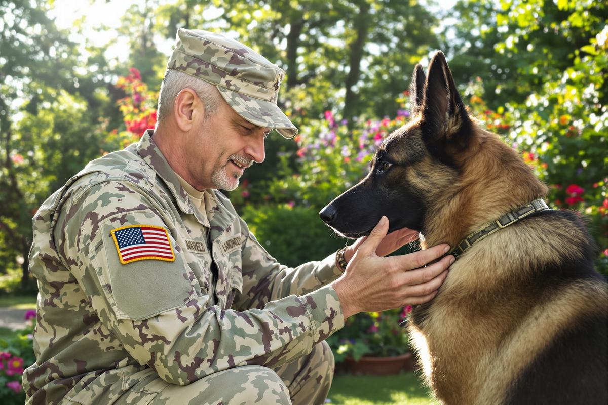 Pour ne pas être séparé du Malinois qui l’accompagnait en mission, ce maître-chien choisit de l’adopter et de lui offrir une retraite bien méritée.jpg