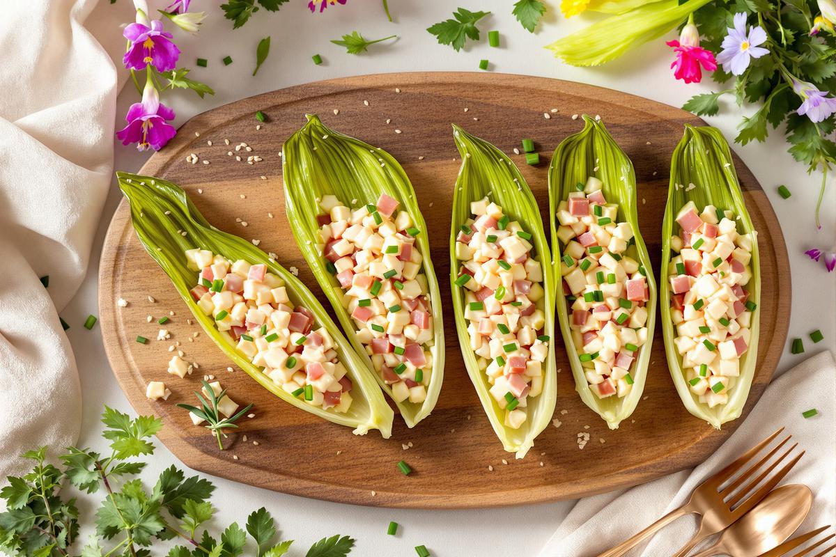 Petites barquettes d’endive au jambon : l’apéritif ultra express prêt en seulement 5 minutes.jpg
