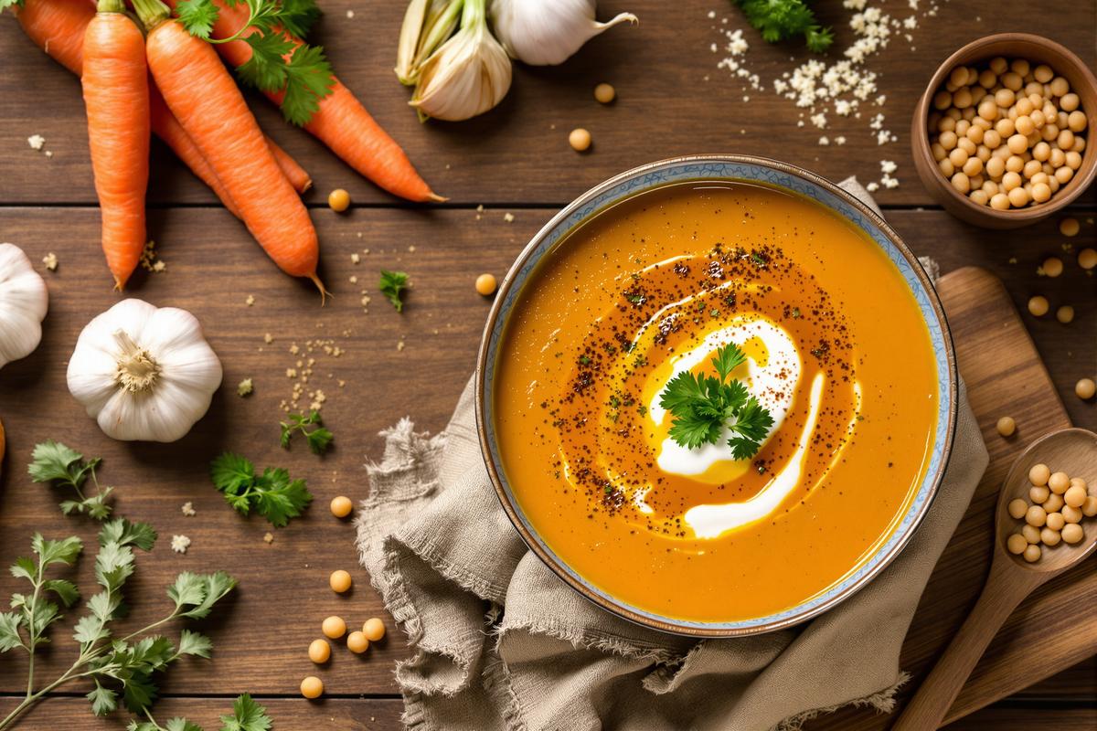 Velouté pois chiches-carottes au cumin : le dîner complet et sain pour les soirs de flemme.jpg